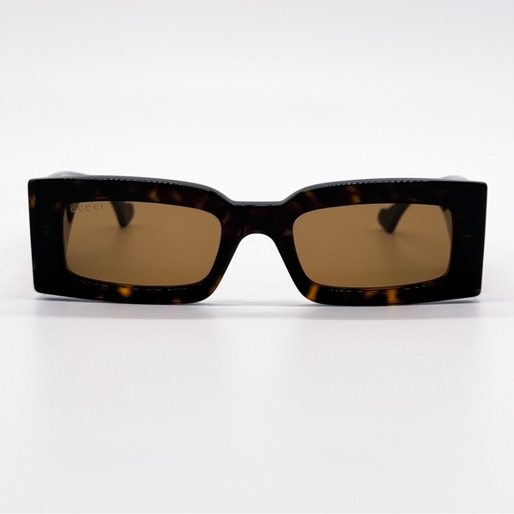 NEW GUCCI GG1425S 002 RECTANGLE BROWN WOMEN SUNGLASSES GUCCI - Picture 5 of 12